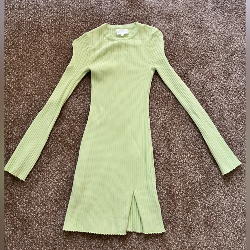 Lime + Dot Sweater Dress